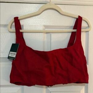 NWT Reformation Cherry Red Top